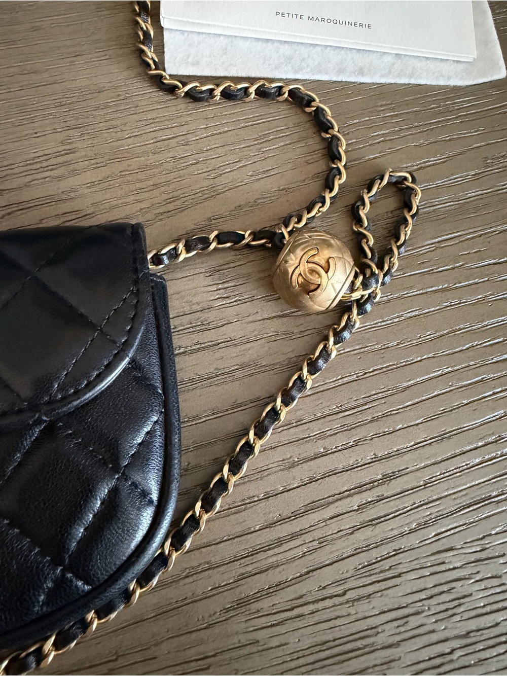 Chanel Black Quilted Lambskin Mini Pearl Crush Belt Bag - Picture 2 of 12